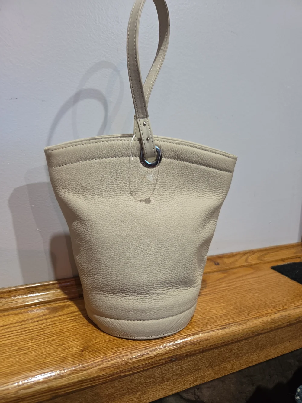 Wilsons Nude Pebble Bucket Purse New With Tag